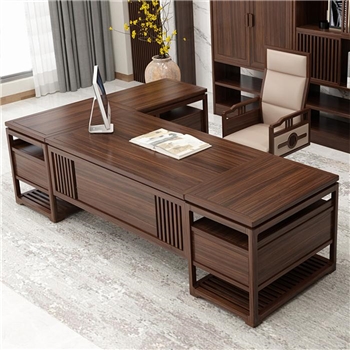 DAHUA/大华 新中式实木老板桌 总裁桌 现代轻奢办公班台